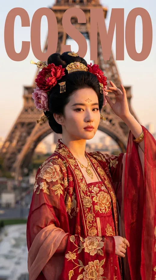 Tang Dynasty and Paris Portrait Photo