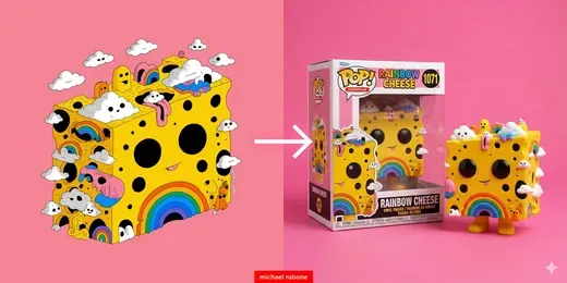 Cartoon Drawings Turned into Funko Pop Vinyl Figures