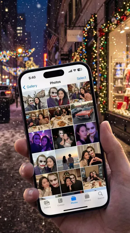 Gallery Grid View of Apple's iOS Photos App