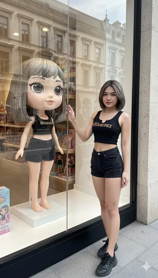 A Tiny Animated Version of Myself in a Shop Window