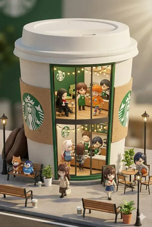 Q Version Starbucks Mini Concept Store
