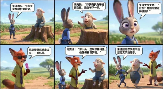 Zootopia Judy and Nick Tell a Story - Waiting for a Rabbit