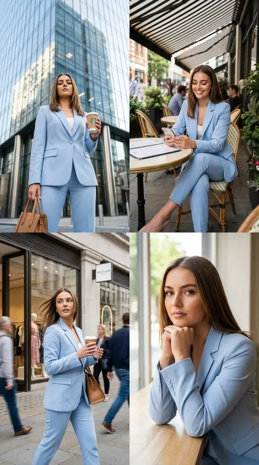 Four Coherent Lifestyle Scenes in a Collage