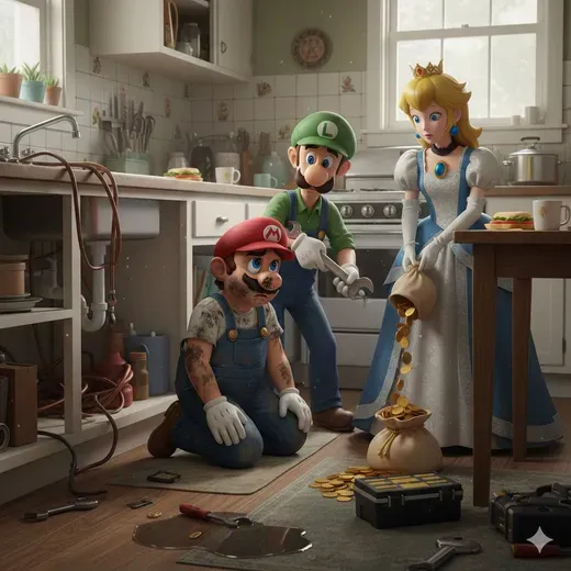 Mario & Luigi Fix Peach's Kitchen