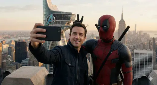 Taking a Photo with Deadpool at Avengers Tower