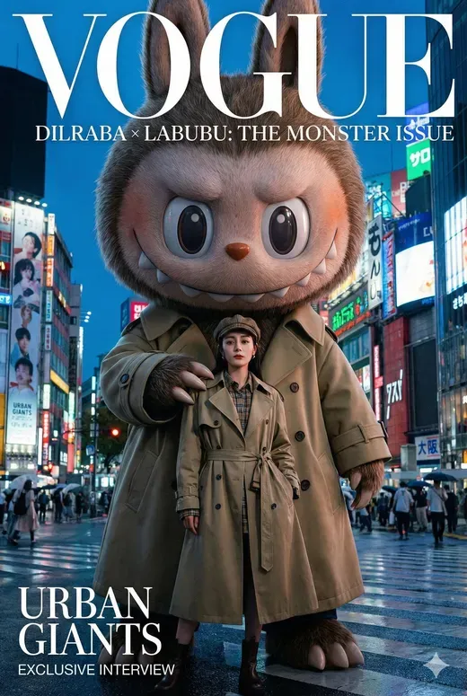 Labubu and Dilireba High-End Fashion Spread