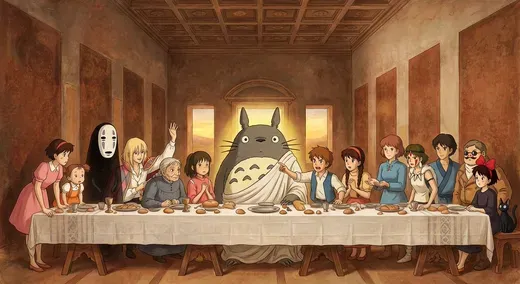 Miyazaki Characters in The Last Supper