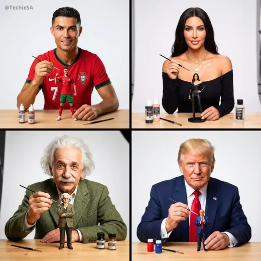 Artist is Drawing Their Own Miniature Figurine