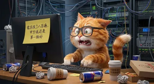 Crazy Programmer Cat