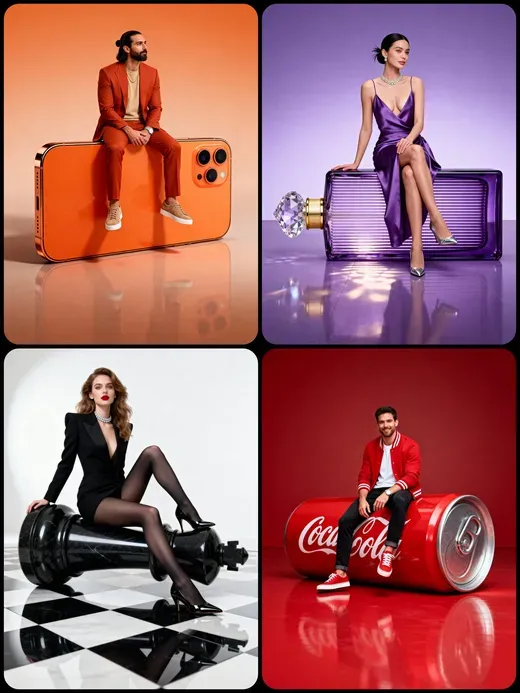 Studio Shot with Oversized Props