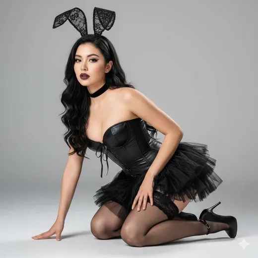 Surreal Gothic Rabbit Studio Portrait