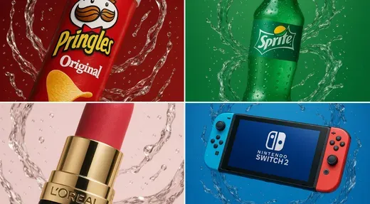 Branded Product Surrounded by Elegant Water Swirls