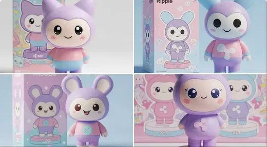 Cute Pastel Vinyl Figures