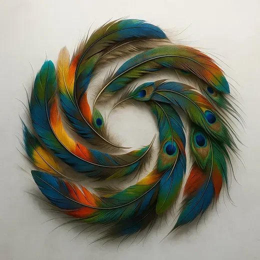 Logo Made of Bird Feathers
