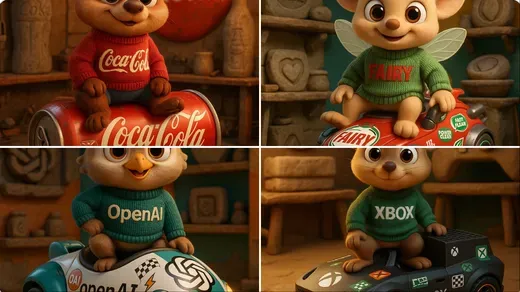 Branded 3D Cartoon Animal Character