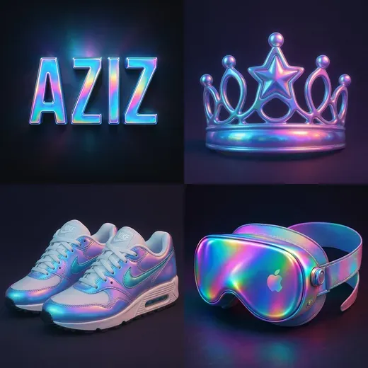 Holographic Overlay Rainbow Gradient